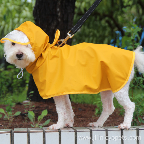 Pet dog raincoat with hood custom